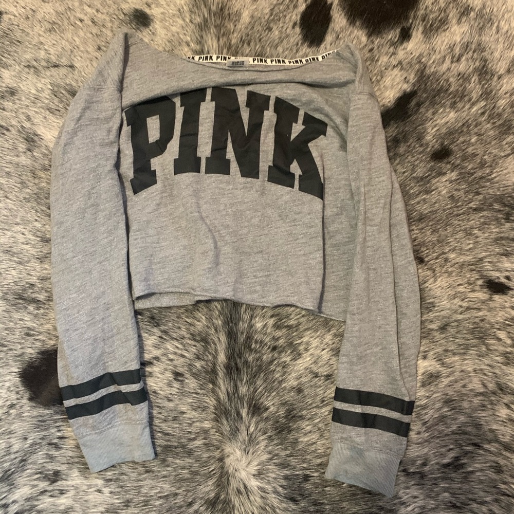 VS PINK Grey crop top